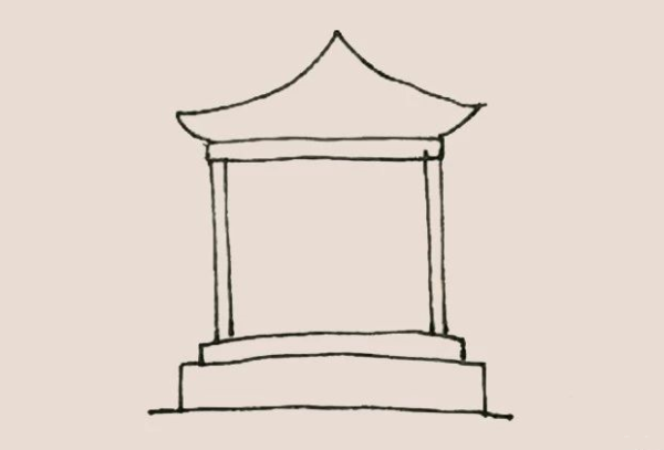 Simple drawing of pavilion