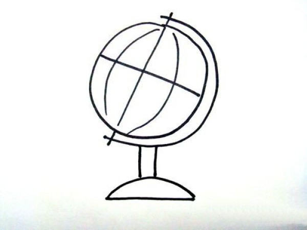 How to draw a globe with simple strokes