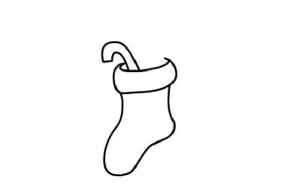 Simple drawing method of Christmas stockings