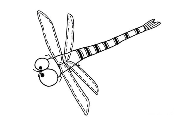 Cute dragonfly simple drawing pictures