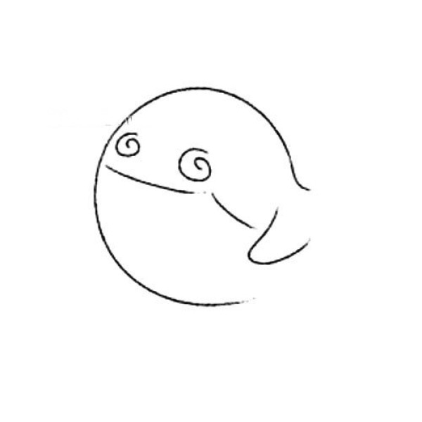 Animal simple drawing whale