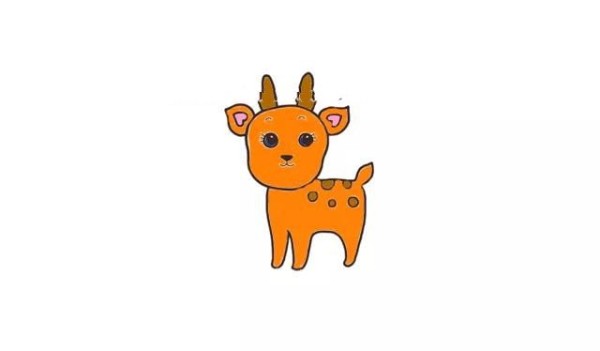 Draw a cute sika deer