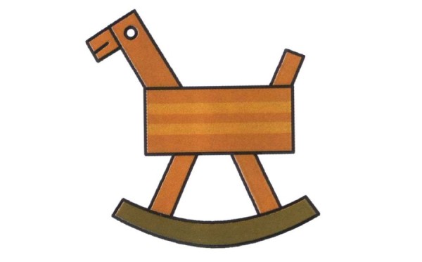 Sharing how to draw childrens wooden horse with simple strokes