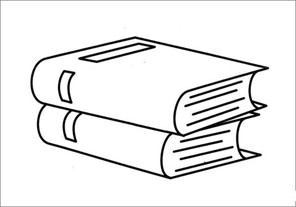 Simple drawing of book