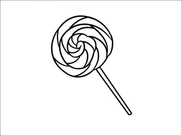 Colorful lollipop simple strokes