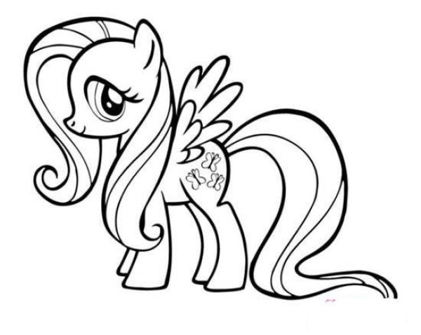 My Little Pony Fluttershy Butterfly simple drawing picture