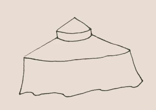 Simple drawing of yurt