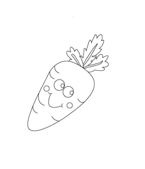 Cartoon simple drawing of radish