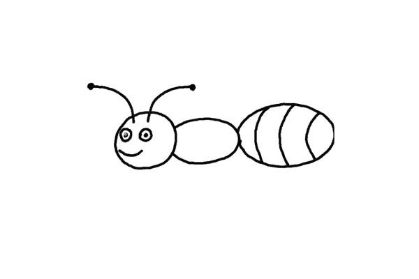 How to draw a little ant in simple strokes