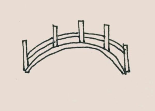 Simple drawing of small bridge