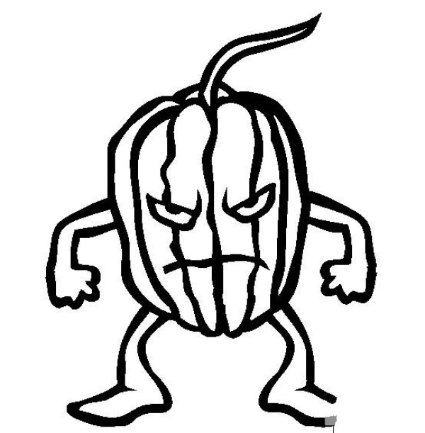 Vegetable pictures Cartoon bitter melon simple drawing