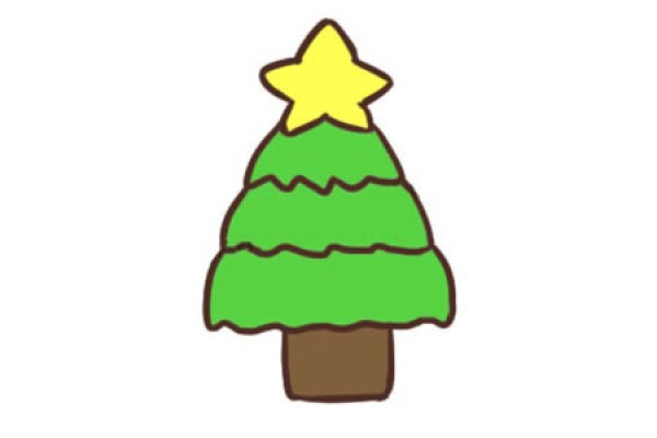 Simple Christmas tree drawing tutorial