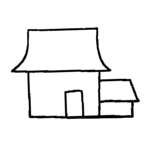 Simple drawing of kindergarten house