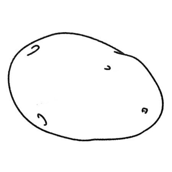 Complete collection of simple potato drawings and drawing steps