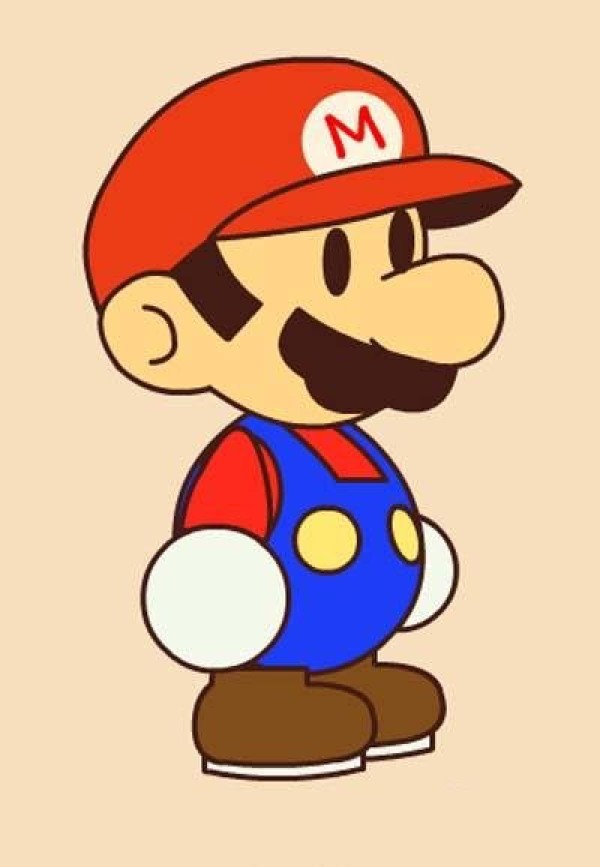 Color Super Mario simple drawing picture