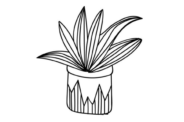 A set of plant simple strokes hand drawn