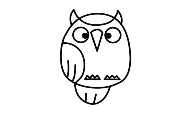 Cute owl simple drawing coloring tutorial