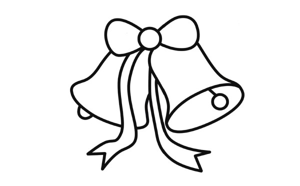 Simple drawing of Christmas golden bells