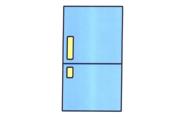 Tutorial on how to draw simple strokes of a refrigerator