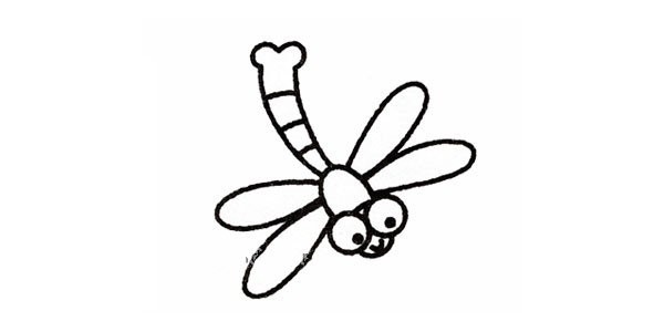 Learn to draw a dragonfly step by step