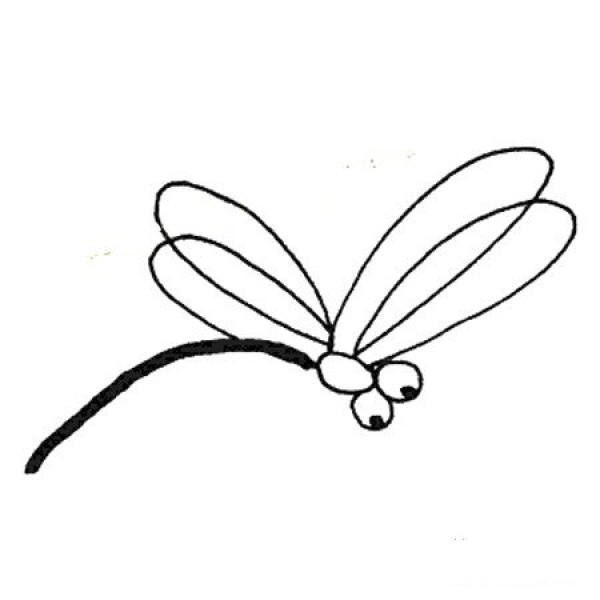 Simple animal simple drawing dragonfly simple drawing picture