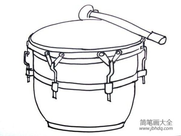 How to draw timpani with simple strokes