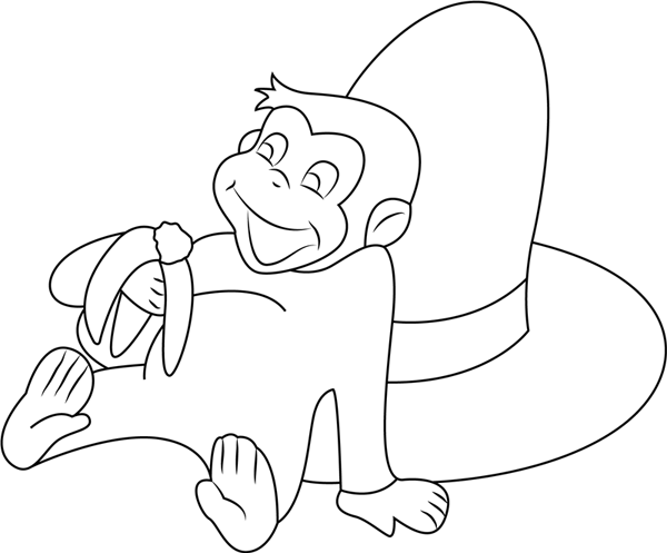 Greedy monkey simple drawing picture