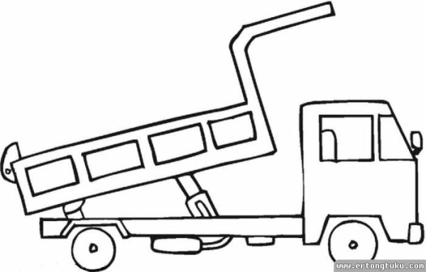 Big truck cartoon simple strokes material