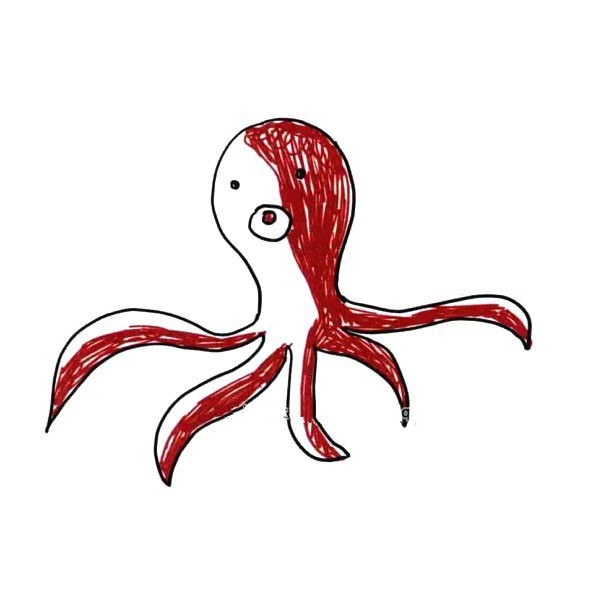 Simple five-legged octopus