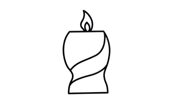 Color candle simple drawing coloring tutorial