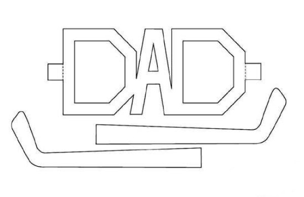 A complete collection of simple drawings of creative glasses for primary school students on Fathers Day