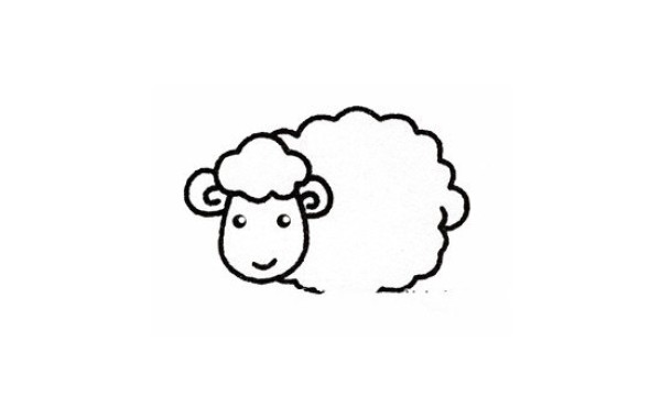 Draw a cute little sheep in 6 steps