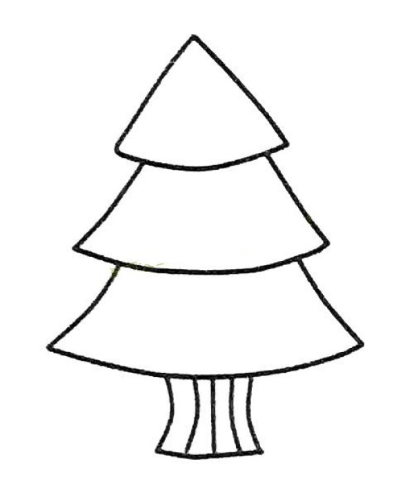 Complete collection of simple drawings for children, simple drawing pictures of pine trees