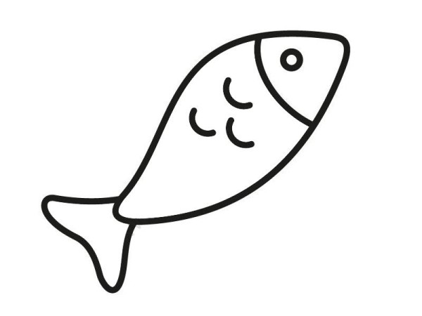 Simple strokes of small fish