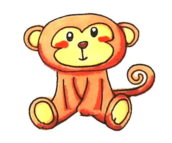 Learn to draw a cute monkey