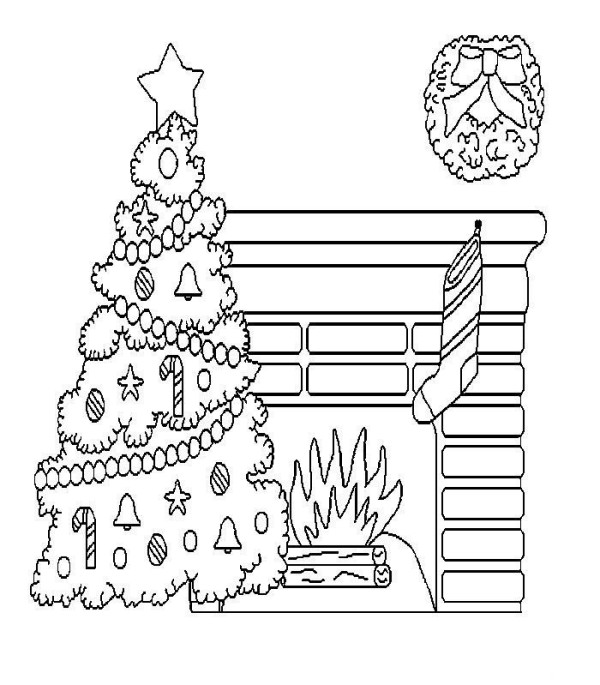 Primary school students learn how to draw simple strokes of Christmas trees