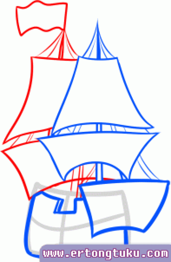 How to draw a sailboat simple drawing tutorial