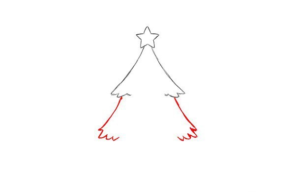 Draw a beautiful Christmas tree with simple strokes