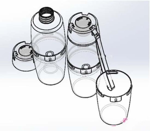 A complete picture of sports water cup simple strokes