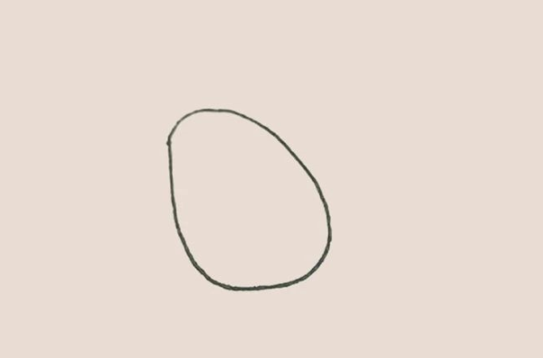 Simple drawing of avocado