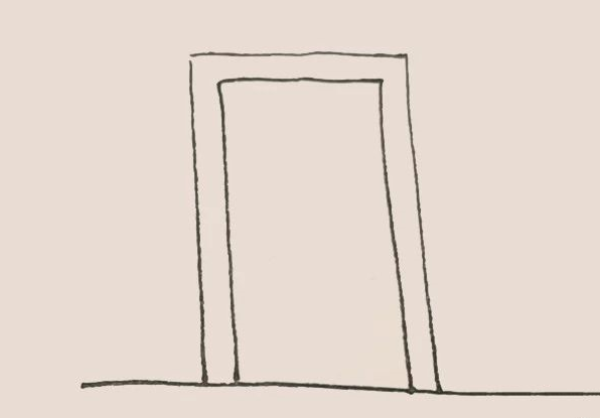 Simple drawing door