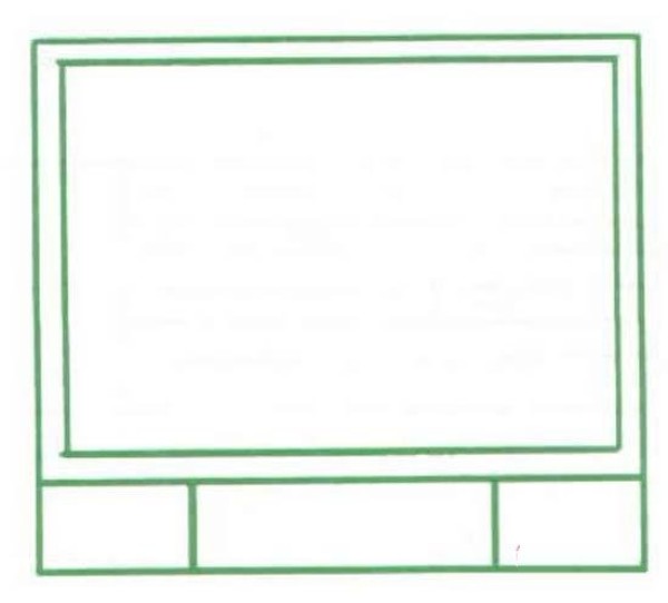 Simple drawing picture of modern flat screen TV