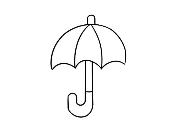 Complete collection of simple strokes of umbrellas