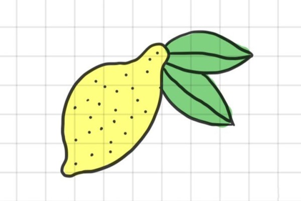 A set of fruit simple drawing pictures