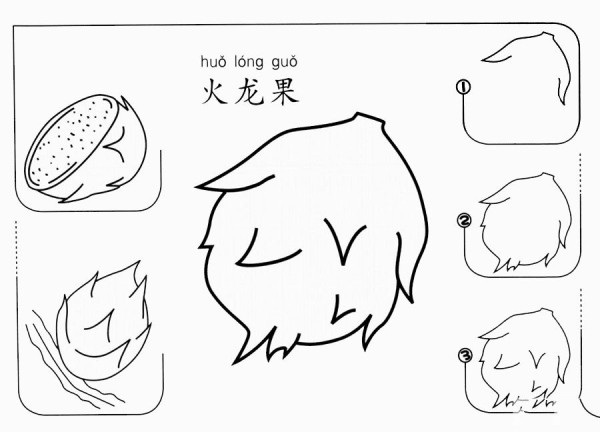 How to draw dragon fruit