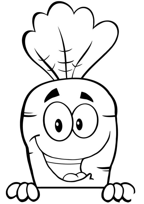 Cute cartoon carrot