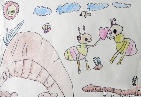 Childrens drawings of the industrious ant