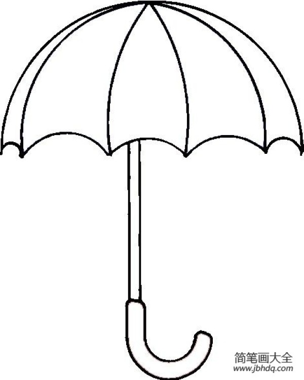 Exquisite simple strokes of umbrellas