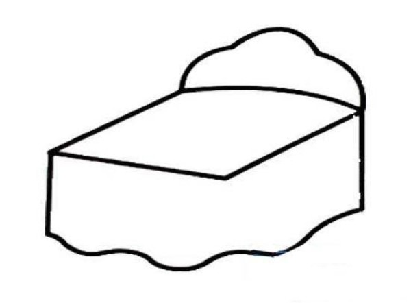 The simplest bed drawing picture for children