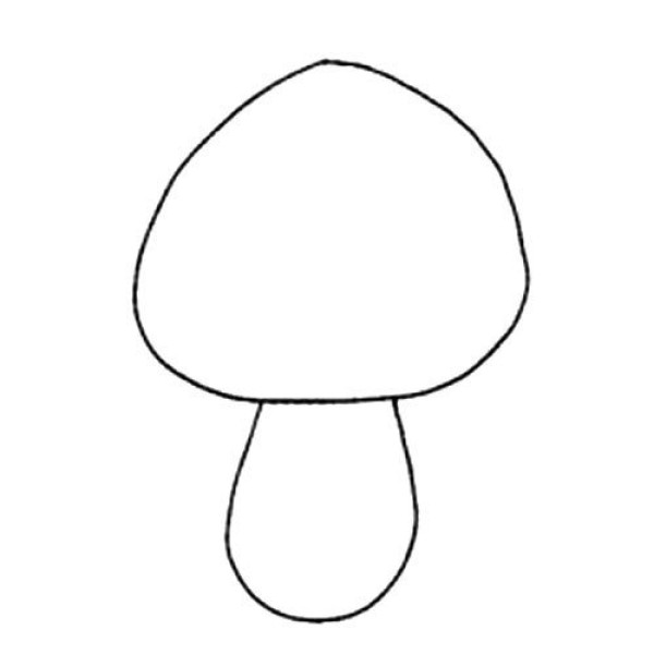 Draw a mushroom in three simple steps